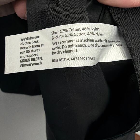 Eileen Fisher Rain Coat Womens 1X Hooded Black Button Up - Picture 6 of 9